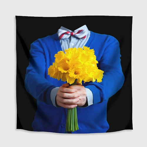 Скатерть для стола Цветы в руках / 3D-принт – фото 1