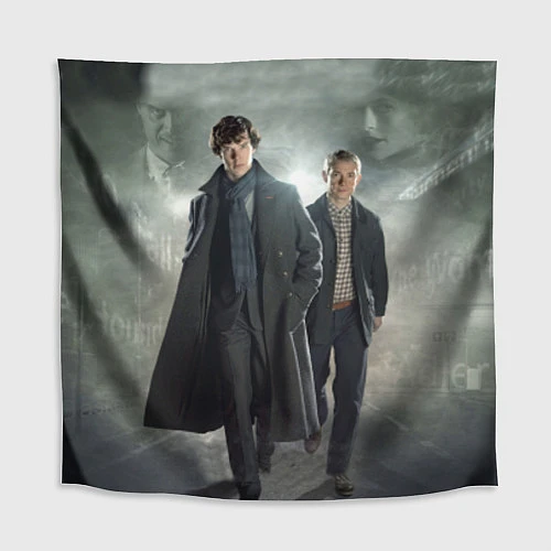 Скатерть для стола Шерлок и Доктор / 3D-принт – фото 1
