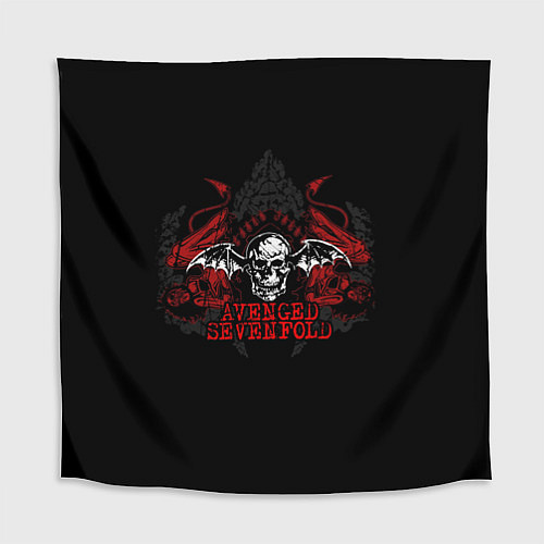Скатерть для стола Avenged Sevenfold: Fly Skull / 3D-принт – фото 1
