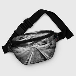 Поясная сумка Железная дорога, цвет: 3D-принт — фото 2