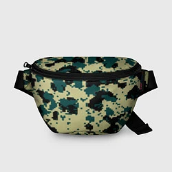 Поясная сумка Камуфляж пиксельный: зеленый/черный