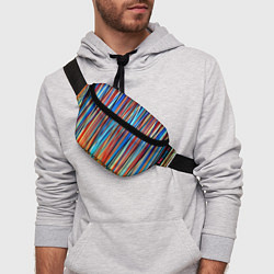 Поясная сумка Colored stripes, цвет: 3D-принт — фото 2