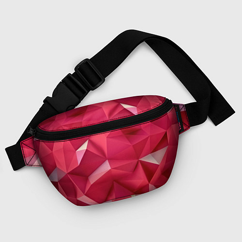 Поясная сумка Розовые грани / 3D-принт – фото 4