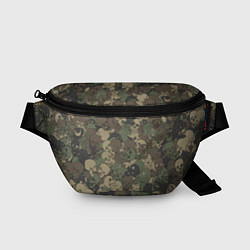 Поясная сумка Камуфляж с черепами, цвет: 3D-принт