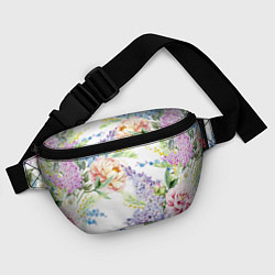 Поясная сумка Сирень и Пионы, цвет: 3D-принт — фото 2