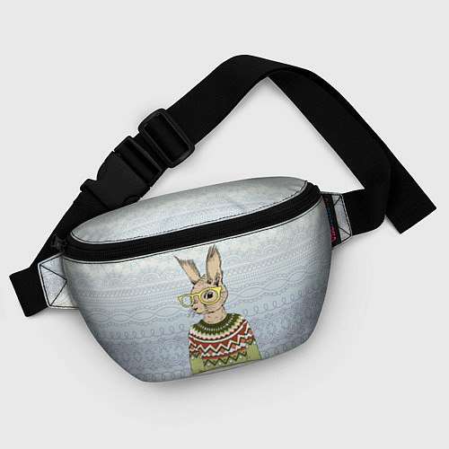 Поясная сумка Кролик хипстер / 3D-принт – фото 4