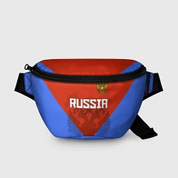 Поясная сумка Russia Red & Blue, цвет: 3D-принт