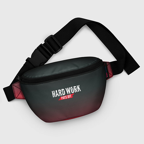 Поясная сумка Hard Work Pays Off: Red / 3D-принт – фото 4