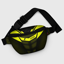 Поясная сумка CS:GO Yellow Carbon, цвет: 3D-принт — фото 2