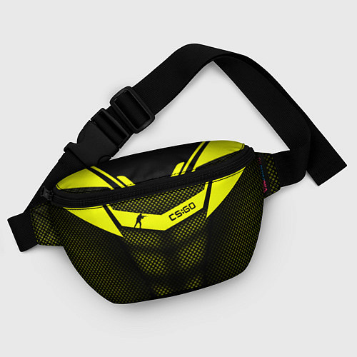 Поясная сумка CS:GO Yellow Carbon / 3D-принт – фото 4