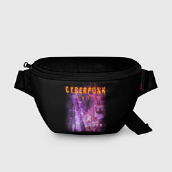 Поясная сумка Cyberpunk 2077: Neon City, цвет: 3D-принт