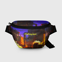 Поясная сумка Cyberpunk 2077: Night City, цвет: 3D-принт