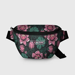 Поясная сумка Black Pink: Delicate Flowers