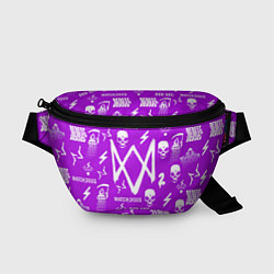 Поясная сумка Watch Dogs 2: Violet Pattern, цвет: 3D-принт