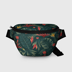 Поясная сумка Зеленые тропики, цвет: 3D-принт