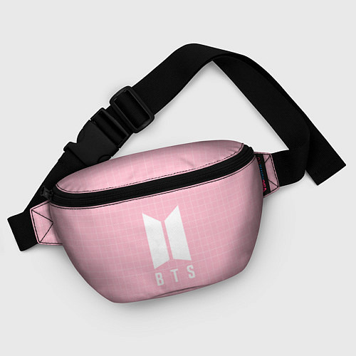 Поясная сумка BTS: Pink Grid / 3D-принт – фото 4