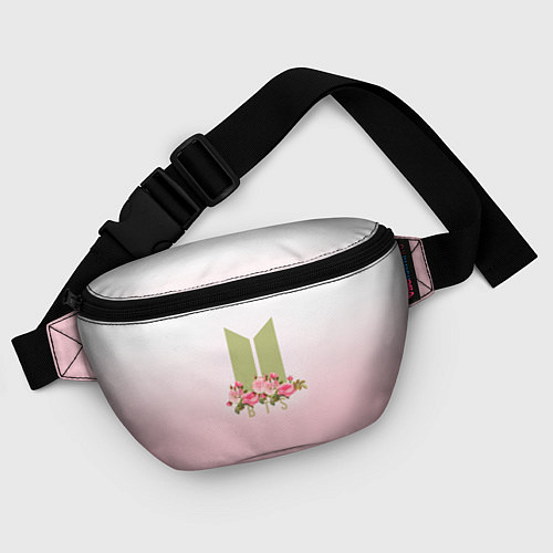 Поясная сумка BTS: Pink Flowers / 3D-принт – фото 4