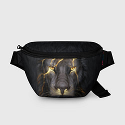 Поясная сумка Лев с молнией, цвет: 3D-принт