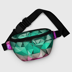 Поясная сумка Неоновые грани, цвет: 3D-принт — фото 2