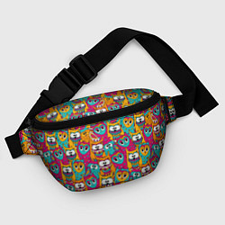 Поясная сумка Совы разноцветные, цвет: 3D-принт — фото 2