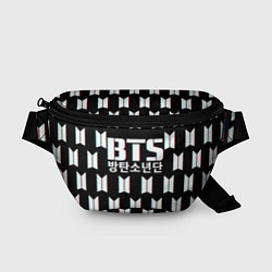 Поясная сумка BTS: Black Pattern, цвет: 3D-принт