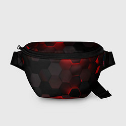 Поясная сумка Красные абстрактные плиты