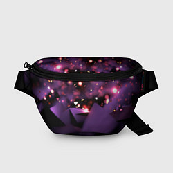Поясная сумка Фиолетовая абстракция с блестками
