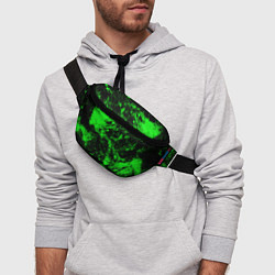 Поясная сумка Зелёная краска, цвет: 3D-принт — фото 2