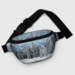 Поясная сумка Зимний лес, цвет: 3D-принт — фото 2