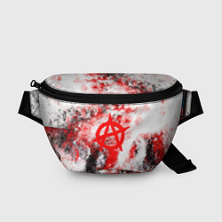 Поясная сумка АНАРХИЯ, цвет: 3D-принт