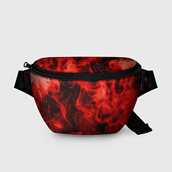 Поясная сумка Красный дым, цвет: 3D-принт