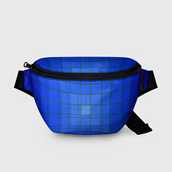 Поясная сумка Геометрия синяя 3D, цвет: 3D-принт