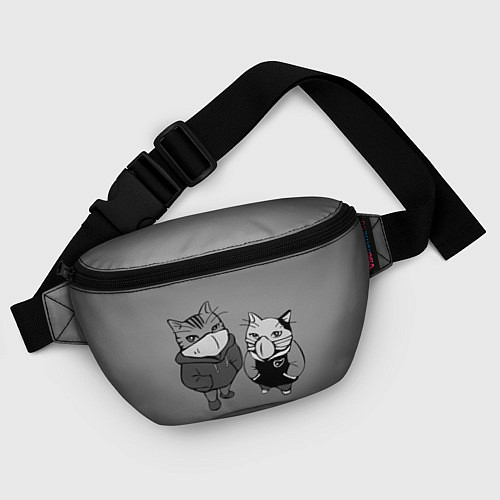 Поясная сумка Котики в масках / 3D-принт – фото 4