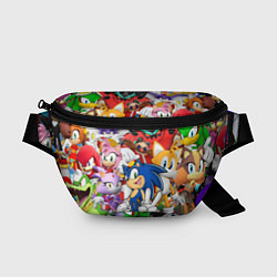Поясная сумка Sonic ПЕРСОНАЖИ, цвет: 3D-принт