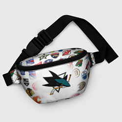 Поясная сумка San Jose Sharks NHL teams pattern, цвет: 3D-принт — фото 2