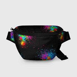 Поясная сумка Брызги красок, цвет: 3D-принт