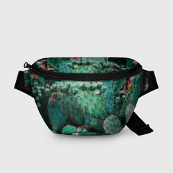 Поясная сумка Кактусы с цветами реализм