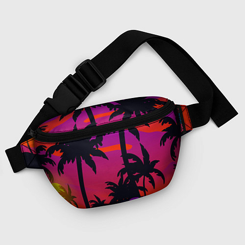 Поясная сумка Тропический пляж / 3D-принт – фото 4