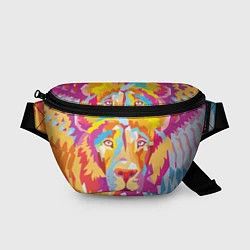 Поясная сумка Акварельный лев, цвет: 3D-принт