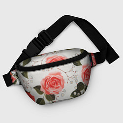 Поясная сумка Нежные розы, цвет: 3D-принт — фото 2