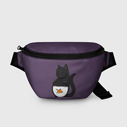 Поясная сумка Довольный кот, цвет: 3D-принт