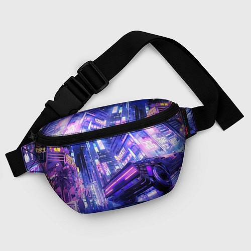 Поясная сумка Cyberpunk city / 3D-принт – фото 4