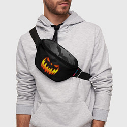 Поясная сумка Pumpkin smile and bats, цвет: 3D-принт — фото 2