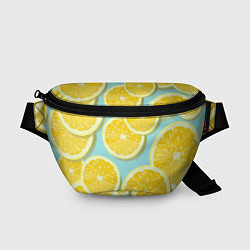 Поясная сумка Лимончики, цвет: 3D-принт