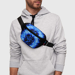 Поясная сумка Лев в синем пламени, цвет: 3D-принт — фото 2