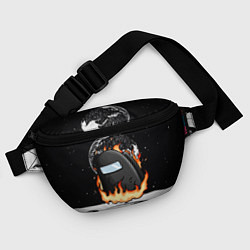 Поясная сумка Among Us fire, цвет: 3D-принт — фото 2