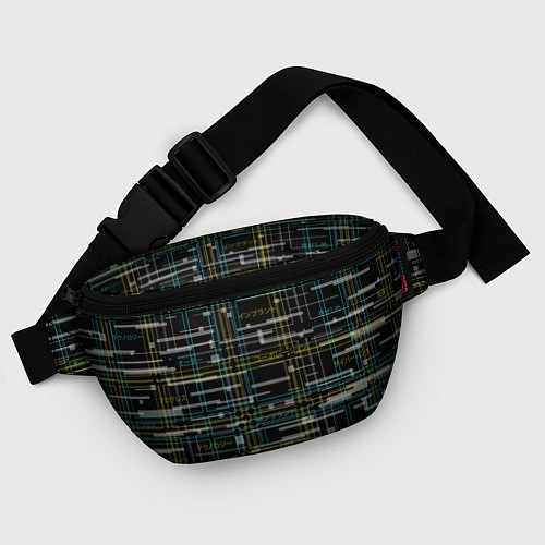 Поясная сумка Cyberpunk Tartan / 3D-принт – фото 4