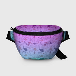 Поясная сумка Котики в полете, цвет: 3D-принт