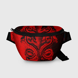 Поясная сумка BLACK RED DRAGONS TATOO, цвет: 3D-принт