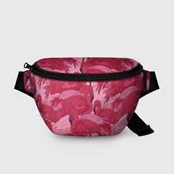 Поясная сумка Розовые фламинго